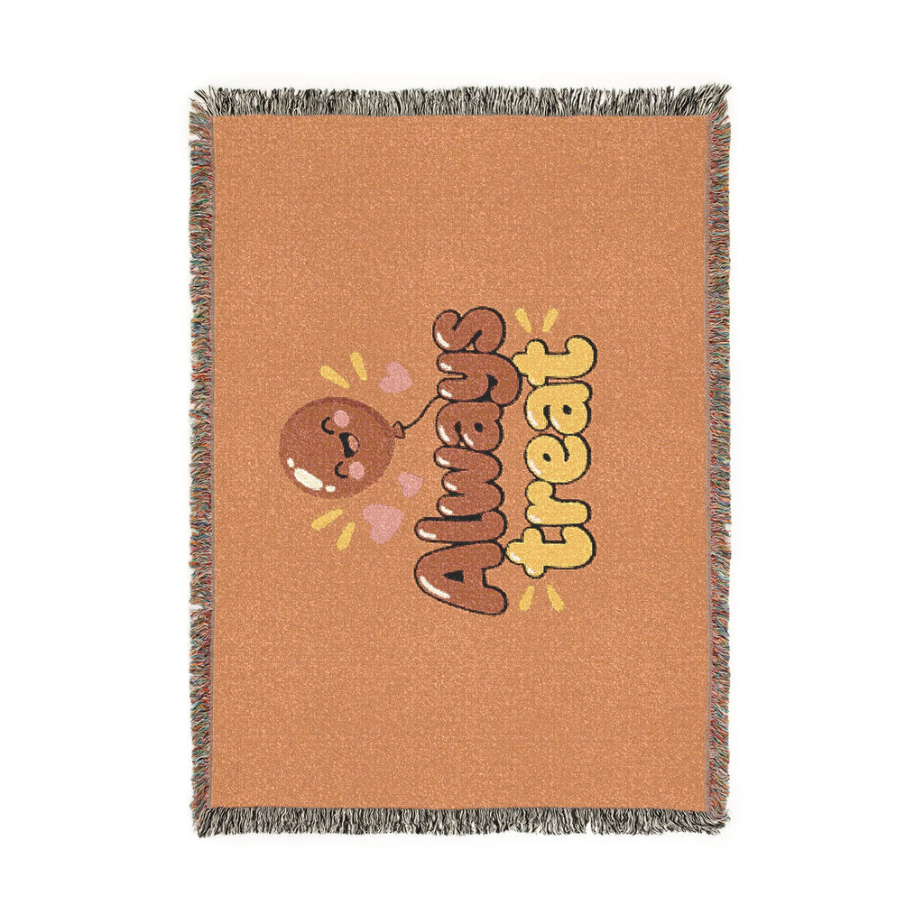 Always Treat Woven Blanket – Playful Sweet Treat Design