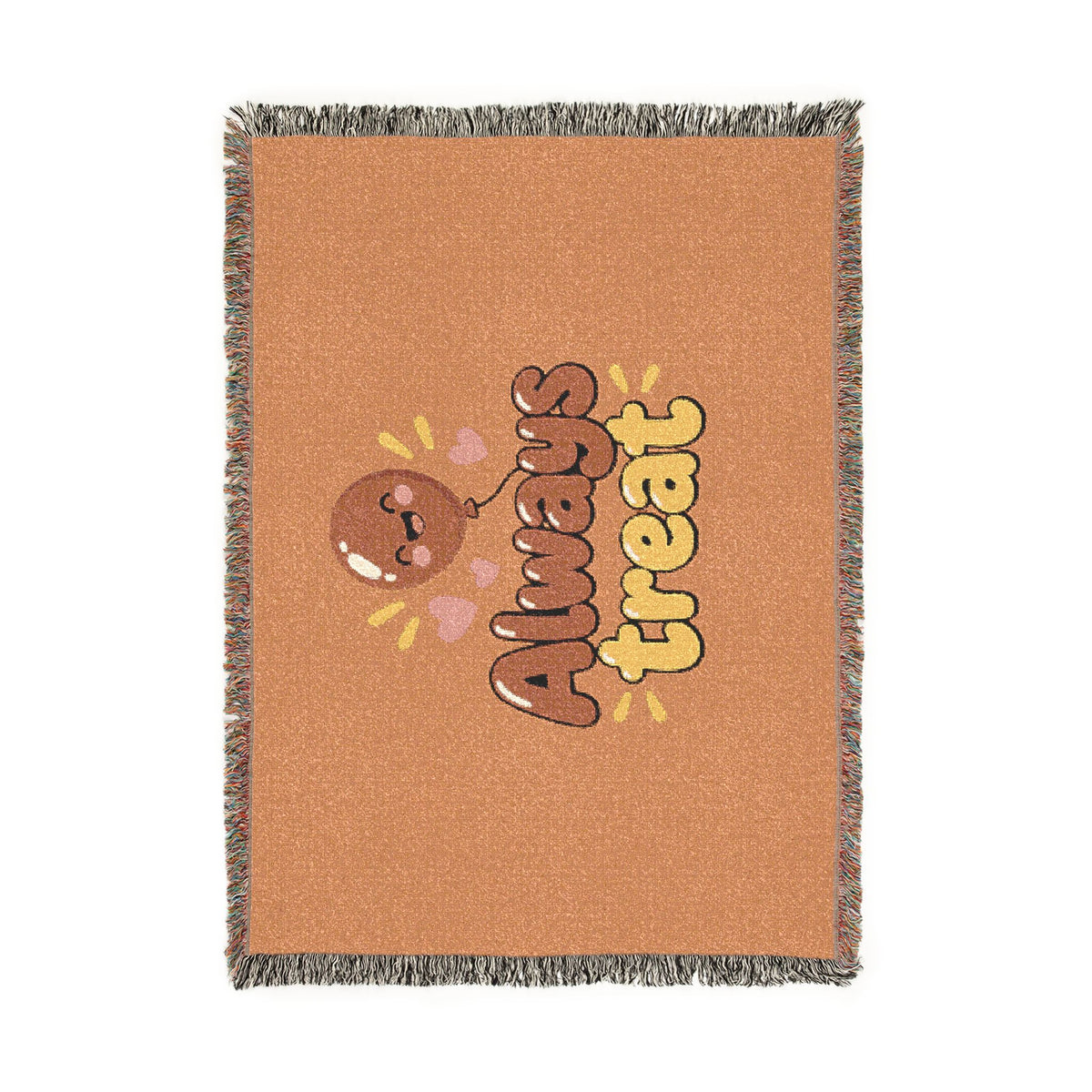 Always Treat Woven Blanket – Playful Sweet Treat Design