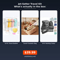 Jet-Setter Travel Kit - travel bottles, cosmetic bag and packing cubes, actual items included